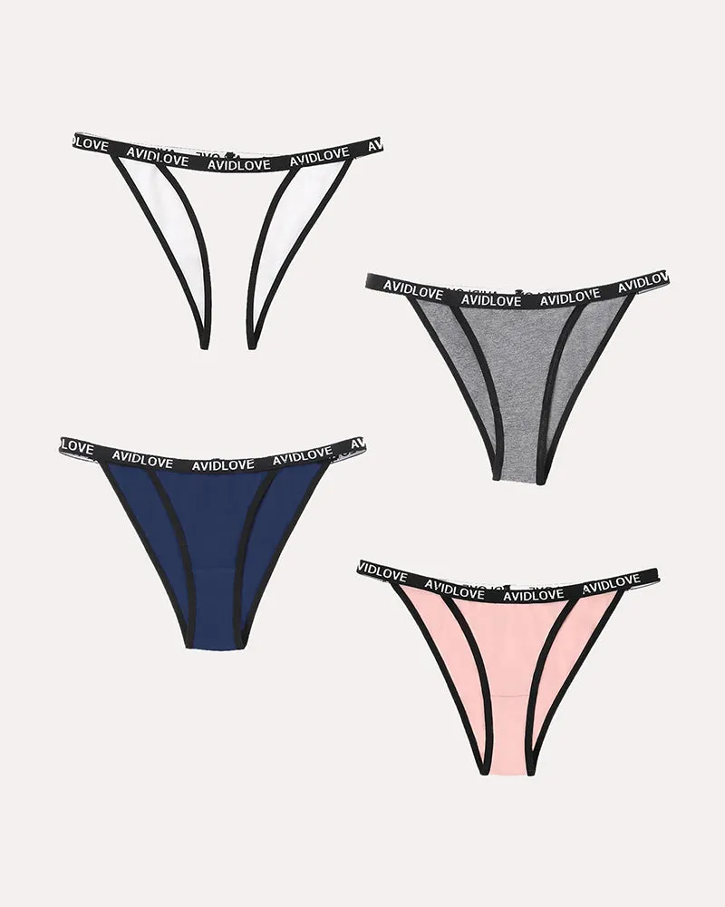 4 Pcs-Cotton String Panties