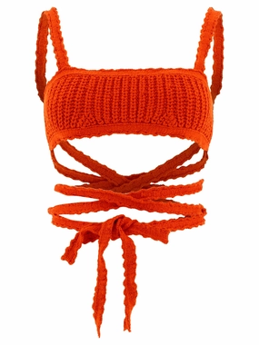 Alanui Caribbean Vibes Square-Neck Bralette Top