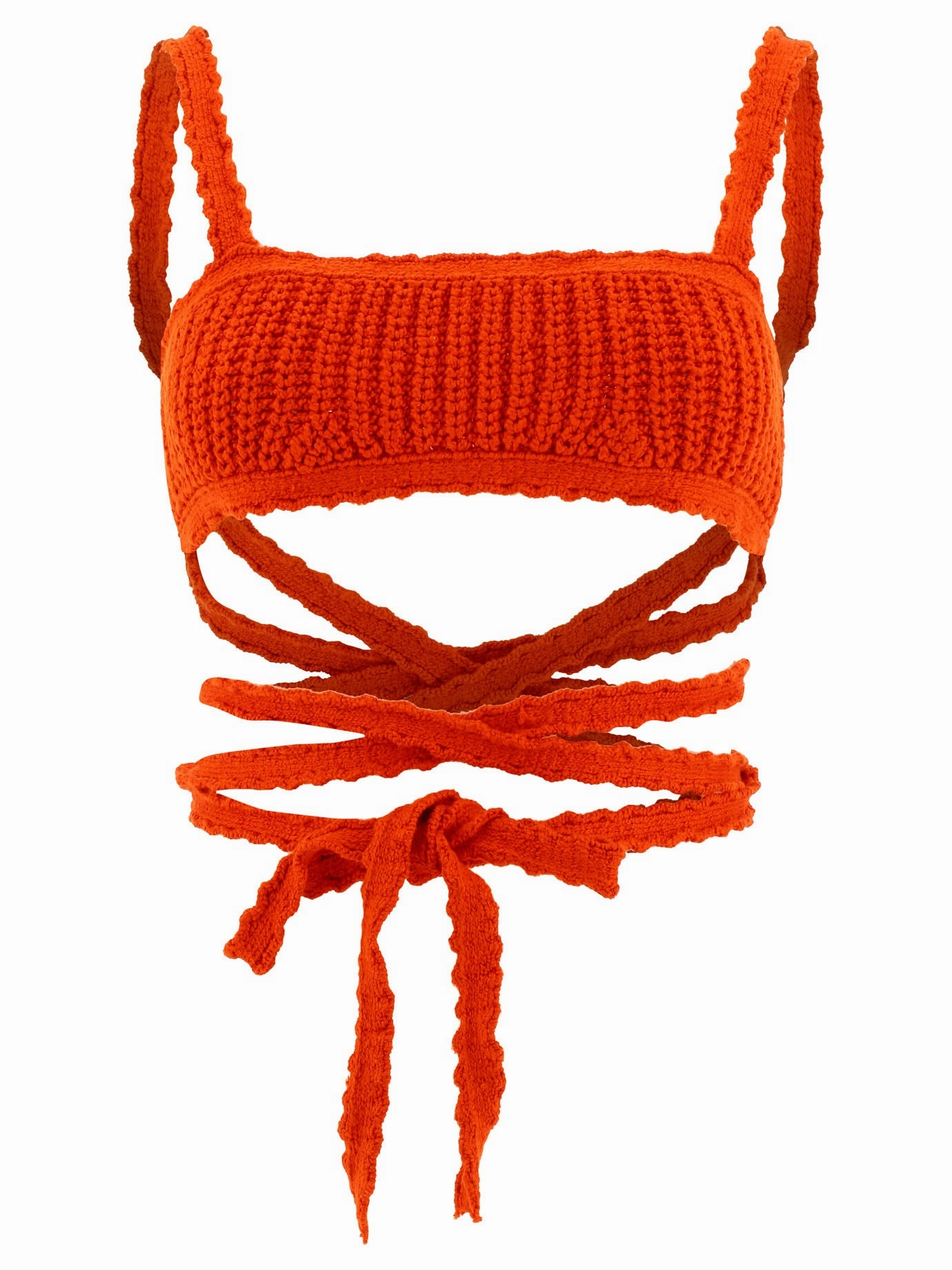 Alanui Caribbean Vibes Square-Neck Bralette Top