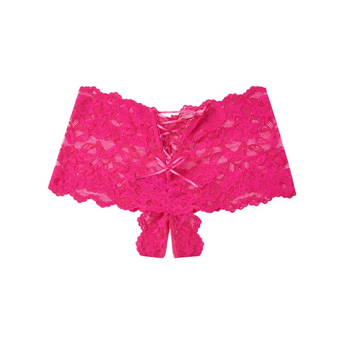 Bella Crotchless Cheeky Lace Panty