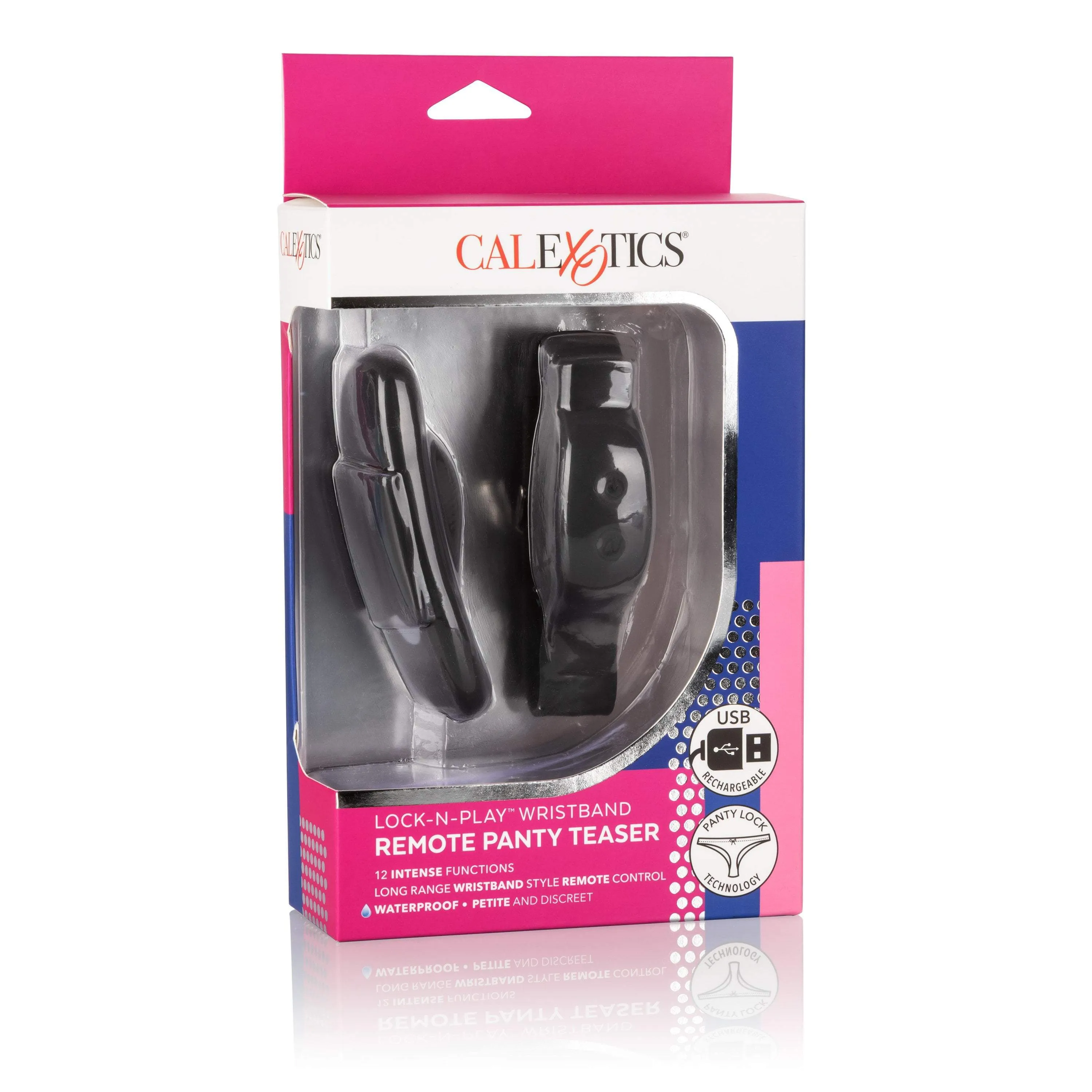 California Exotics - Lock N Play Wristband Remote Panty Vibrator (Black)