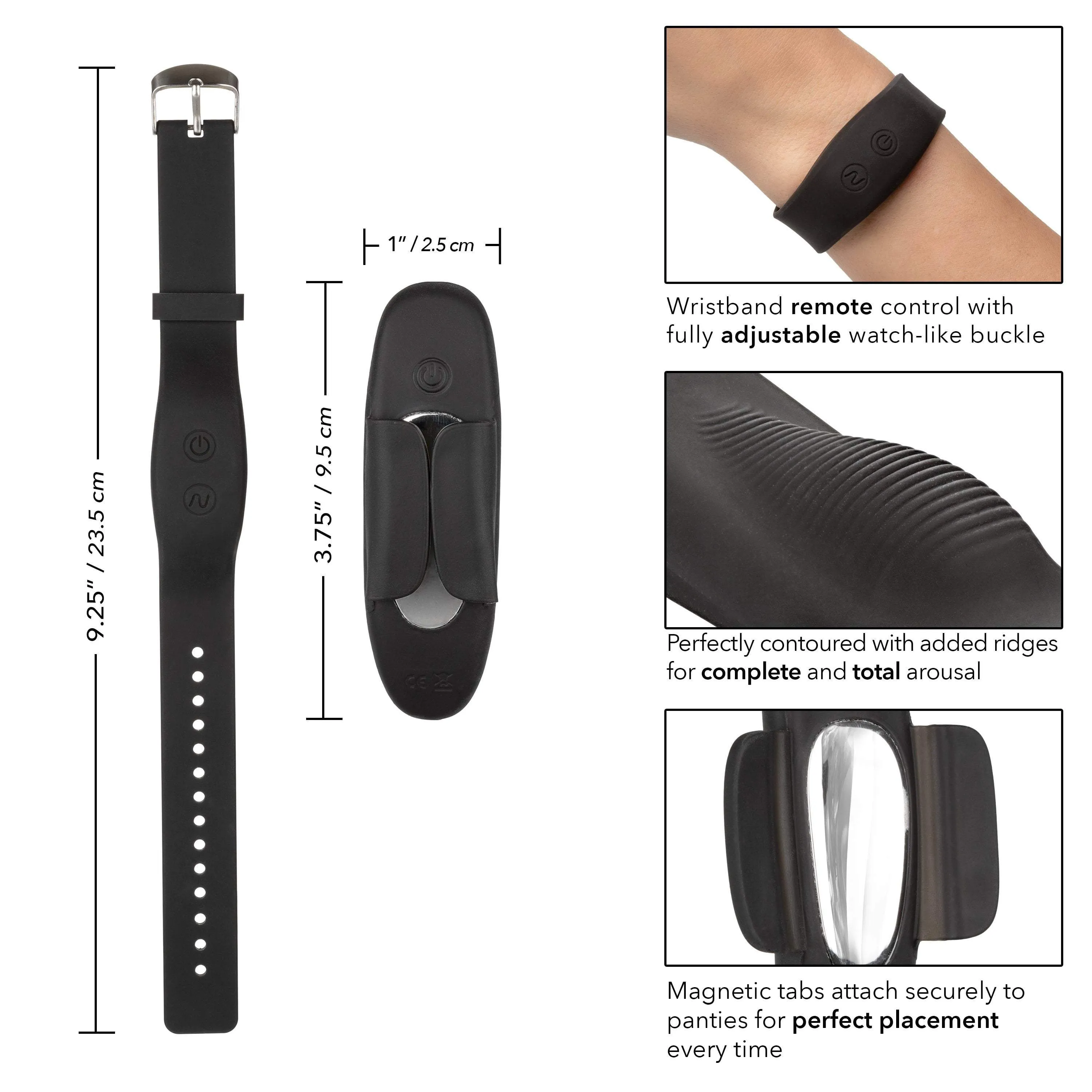 California Exotics - Lock N Play Wristband Remote Panty Vibrator (Black)