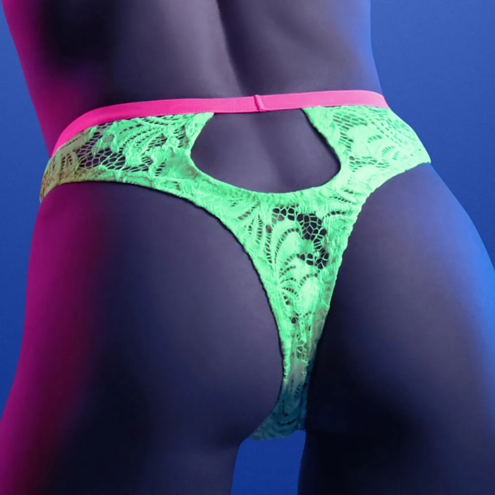Fantasy Lingerie Glow Persuasive Open Cup Lace Bra & Panty