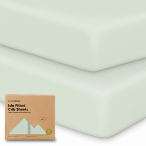 Isla Fitted Crib Sheets (Aloe)