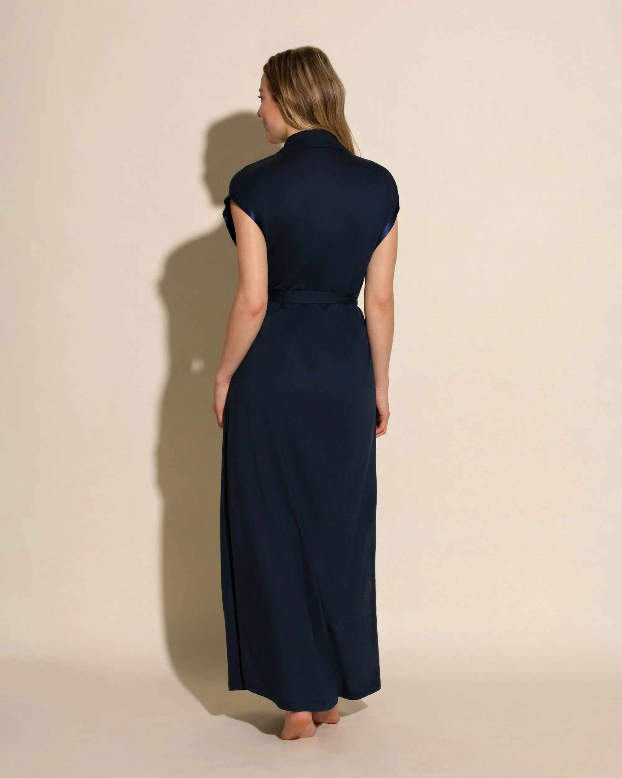 Langer Bademantel & Shorts PJ Set