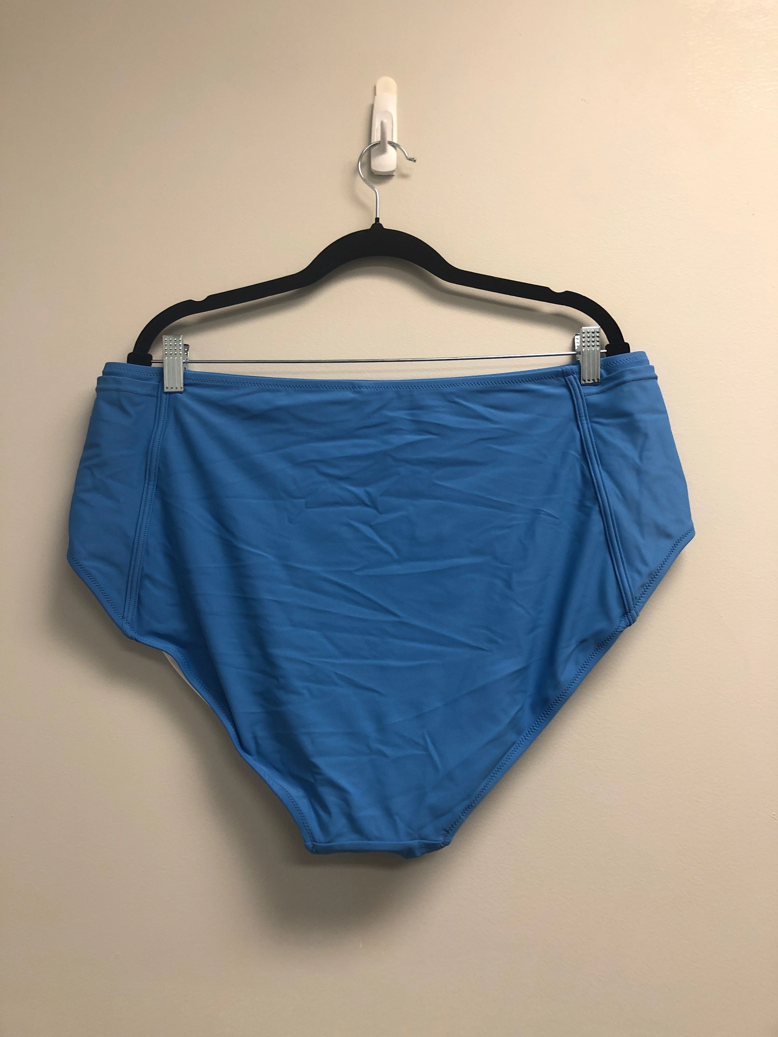 Outlet 7113 - Latched Mama High Waisted Swim Bottoms with Pockets - Final Sale - Surf Blue - 2X