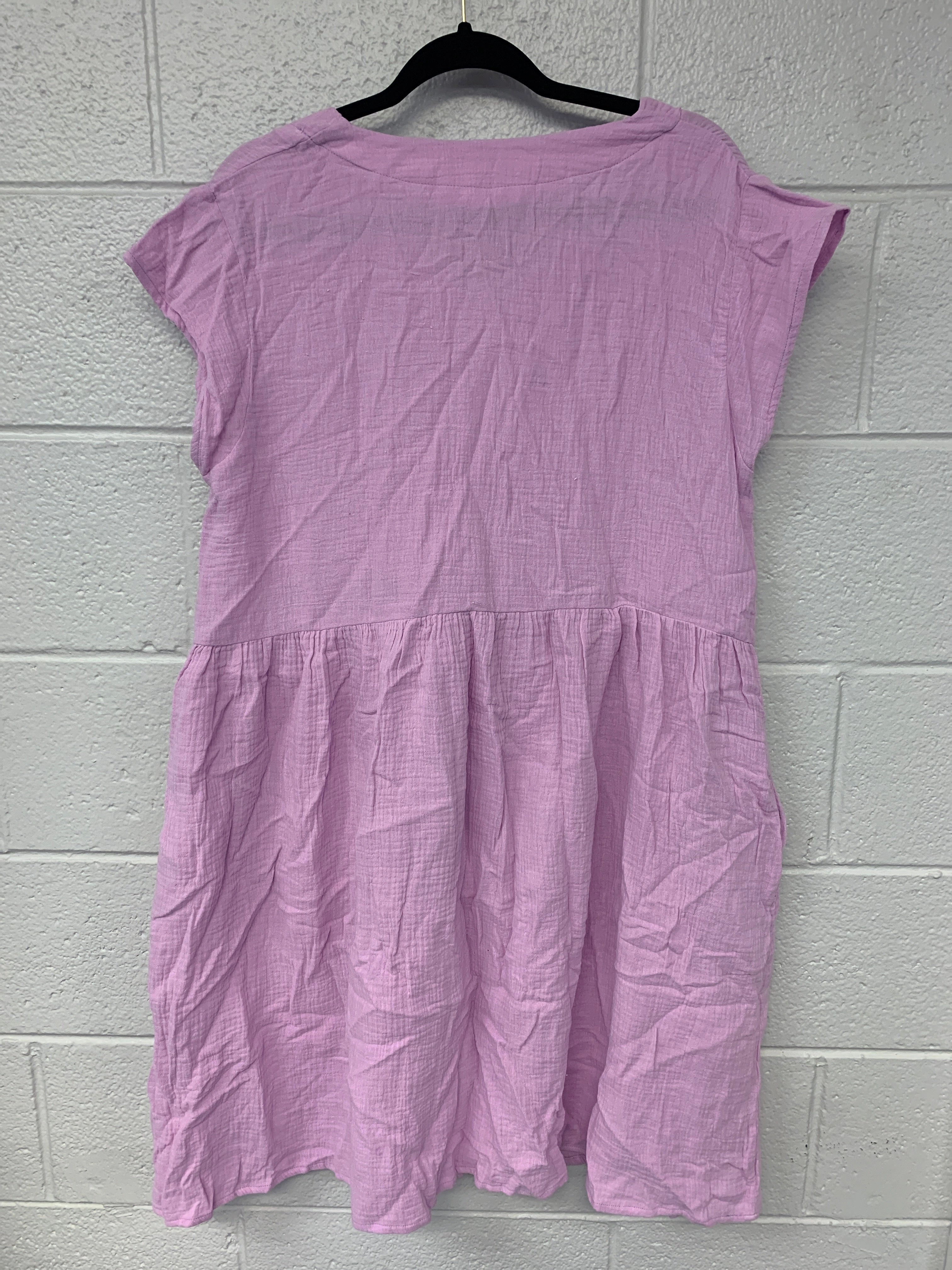 Outlet 7176 - Latched Mama Coastline Cotton Zip Nursing Dress - Wisteria - Medium