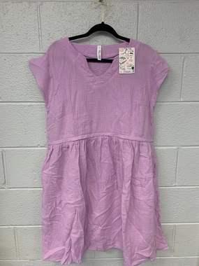 Outlet 7176 - Latched Mama Coastline Cotton Zip Nursing Dress - Wisteria - Medium