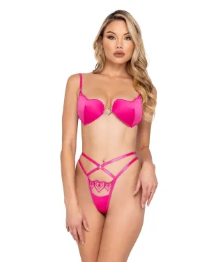 Roma Confidential Bubblegum Heart Cup Bra Set