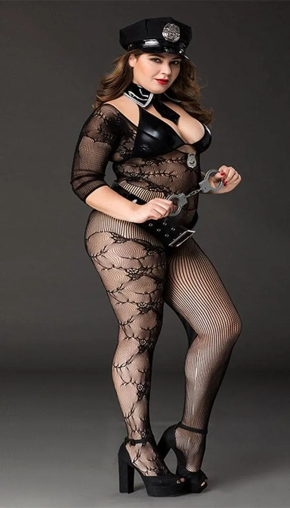 Sexy and Cuffed - Bodystocking Police Costume