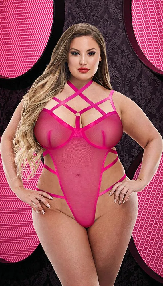Sexy Sheer Strappy Teddy