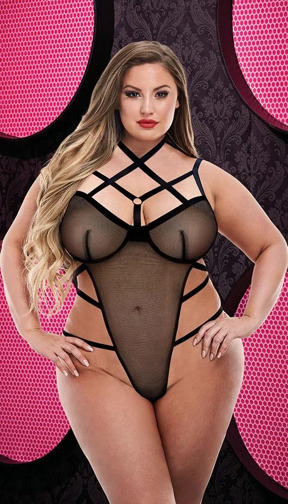 Sexy Sheer Strappy Teddy