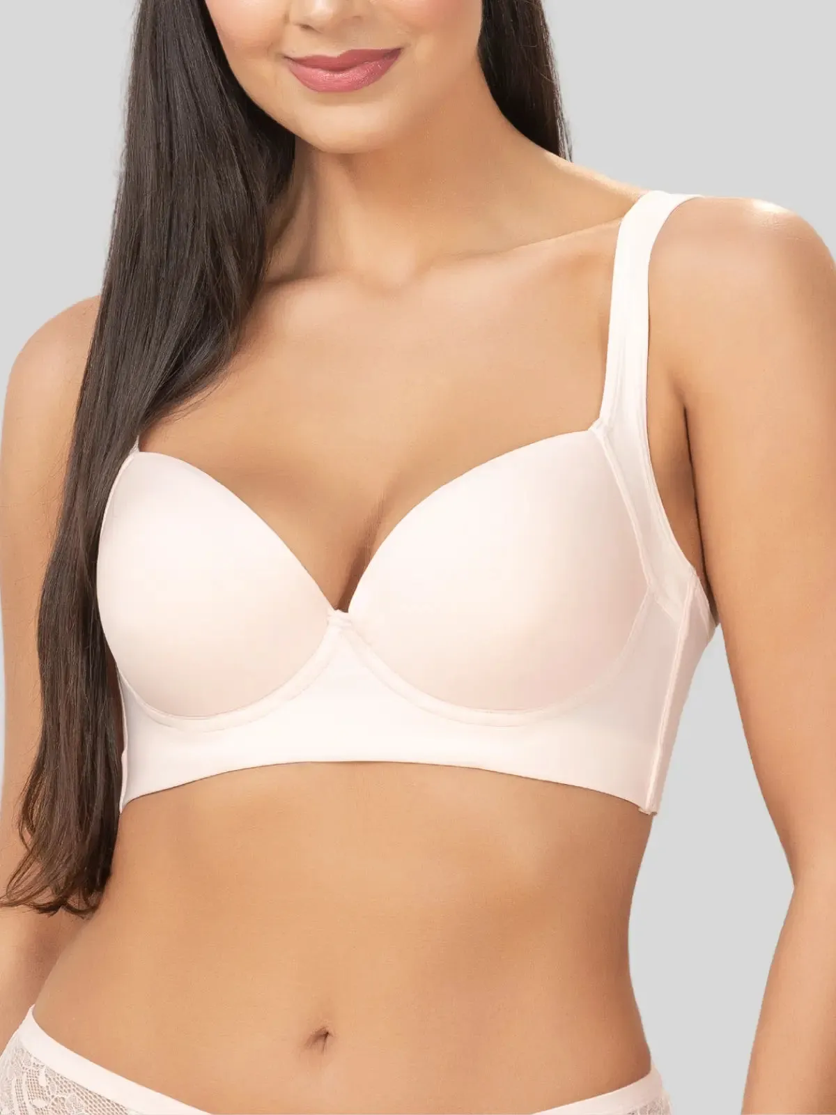 Underwire Support Bra with High Coverage and Flexible Side Boning | No Roll Down | Made in Colombia