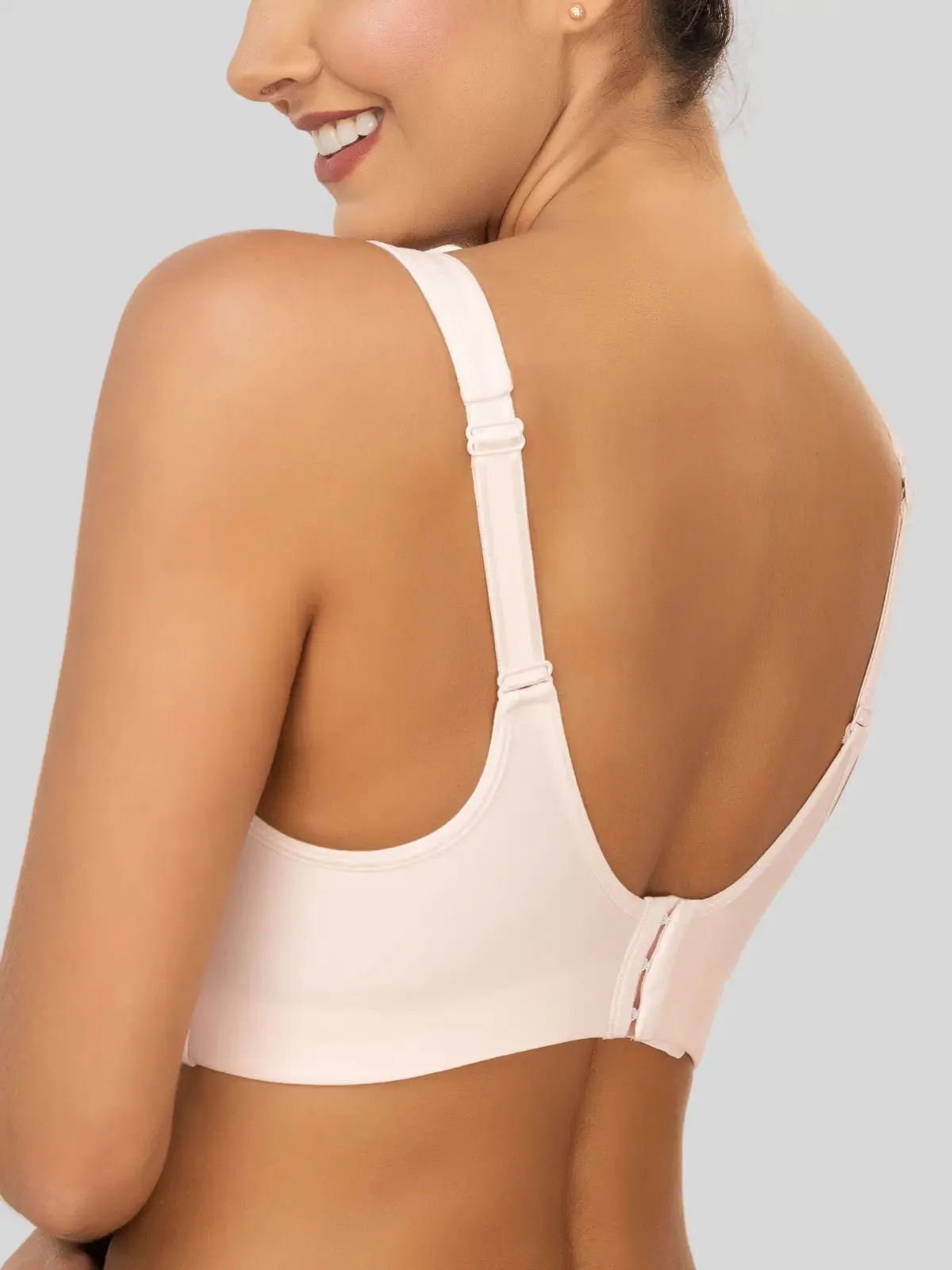 Underwire Support Bra with High Coverage and Flexible Side Boning | No Roll Down | Made in Colombia